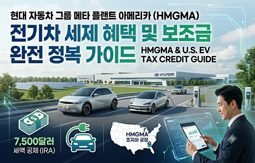 현대 자동차 그룹 메타 플랜트 아메리카 전기차 세제 혜택 및 보조금 신청 가이드