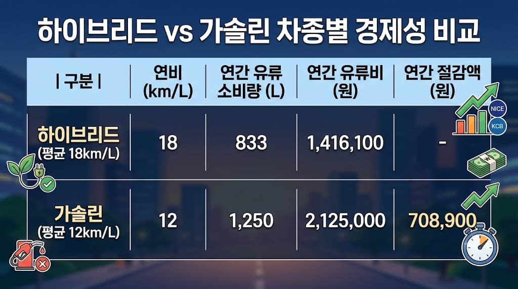 하이브리드 가솔린 차종별 경제성 비교. 연비 효율성을 이야기할 때 가장 먼저 떠오르는 두 가지 선택지는 바로 하이브리드와 가솔린 차량입니다. 가솔린 차량은 전통적인 내연기관차로 익숙하고 비교적 저렴한 초기 구매 비용이 장점입니다. 반면, 하이브리드 차량은 내연기관과 전기 모터를 결합하여 뛰어난 연비 효율성을 자랑하며, 친환경차 혜택까지 누릴 수 있습니다.