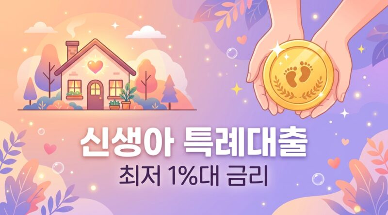 신생아 특례대출 조건 및 최저 1%대 금리 혜택 안내 가이드 메인 타이틀 이미지