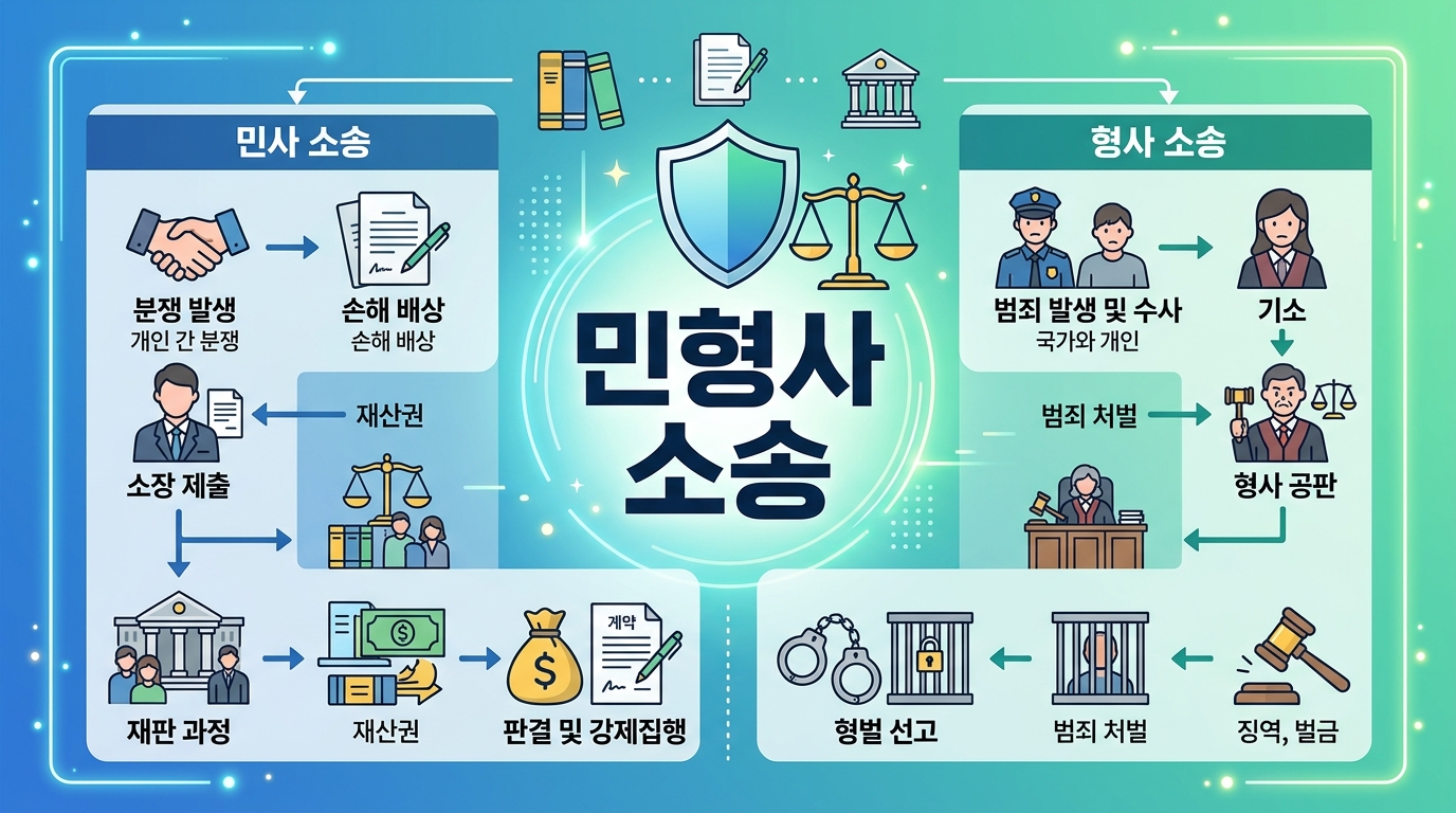 학폭 피해자 형사고소 민사소송 인포그래픽