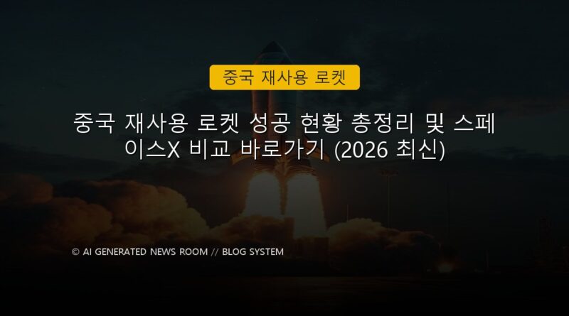중국 재사용 로켓 속보 정보 칼럼 대표 이미지