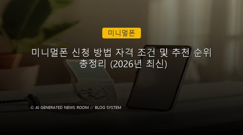 미니멀폰 속보 정보 칼럼 대표 이미지