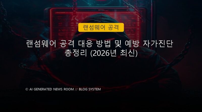 랜섬웨어 공격 속보 정보 칼럼 대표 이미지