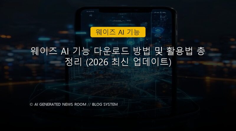 웨이즈 AI 기능 속보 정보 칼럼 대표 이미지