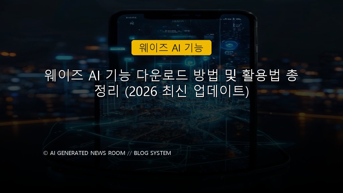 웨이즈 AI 기능 다운로드 방법 및 활용법 총정리 (2026 최신 업데이트)