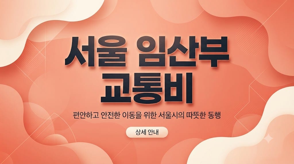 서울 임산부 교통비 신청 조건 분석!